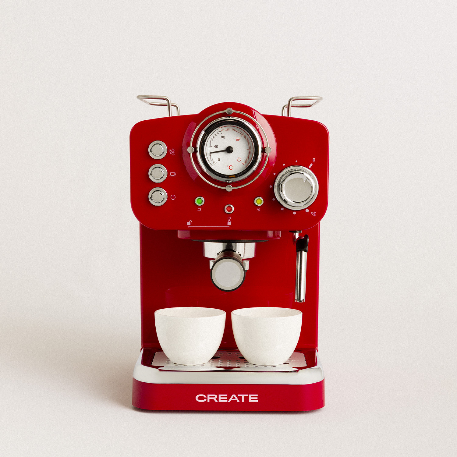 Pack - THERA Kaffeemaschine Espresso + RETRO FRIDGE 50 Vintage - Create