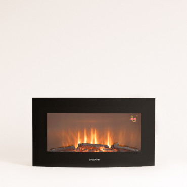 ELECTRIC FIRE M - Chimenea Eléctrica de pantalla curva de 28'' - Create