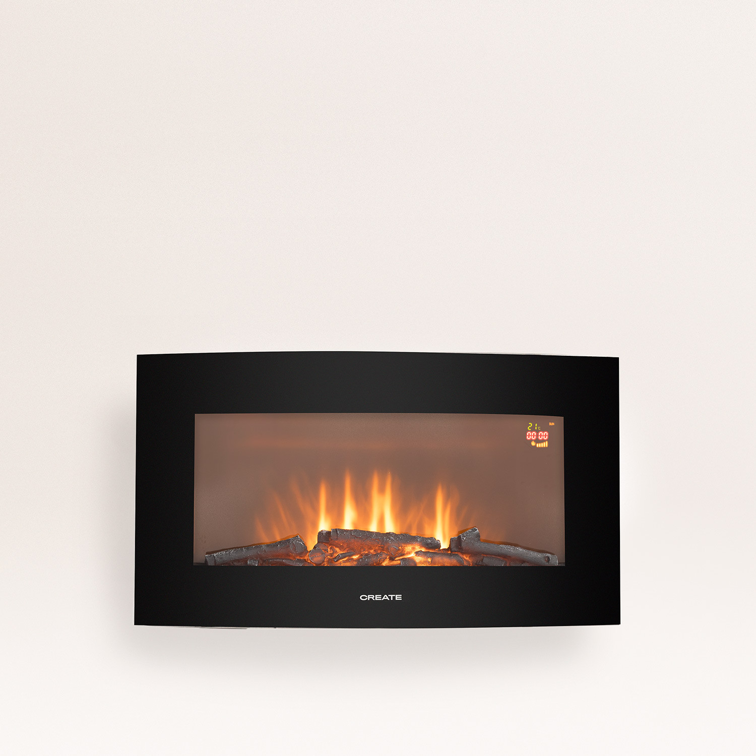 ELECTRIC FIRE M - Chimenea Eléctrica de pantalla curva de 28'' - Create