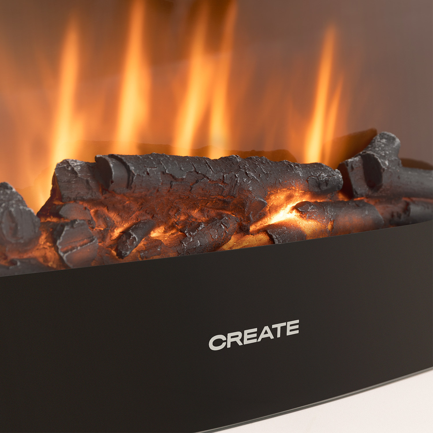 ELECTRIC FIRE L - Chimenea Eléctrica de pantalla curva de 35'' - Create