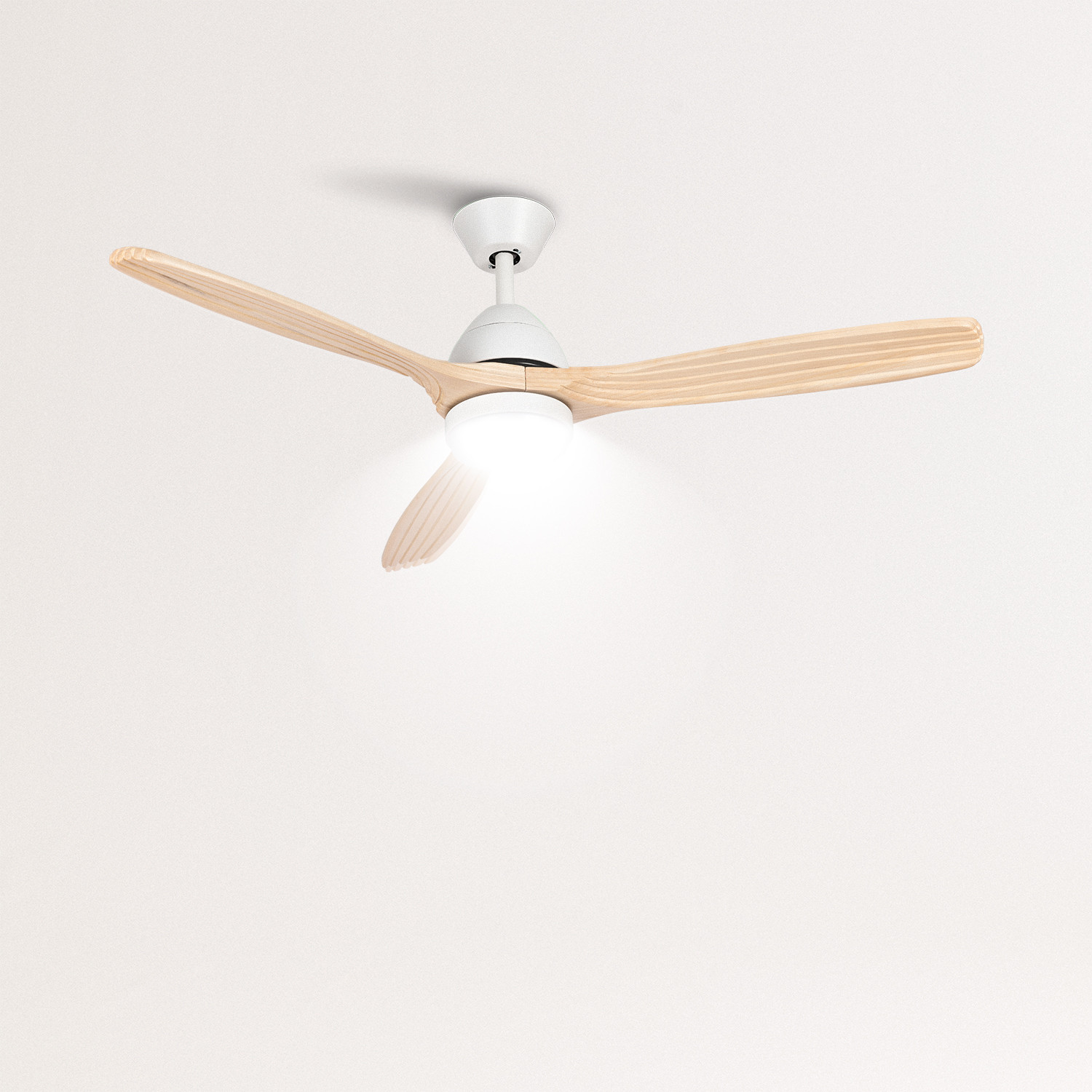 Ventilatore Soffitto Con Luce Windlight DC - Ø132cm, Pale Legno, 6 Velocità, Telecomando, Timer - Foto 4