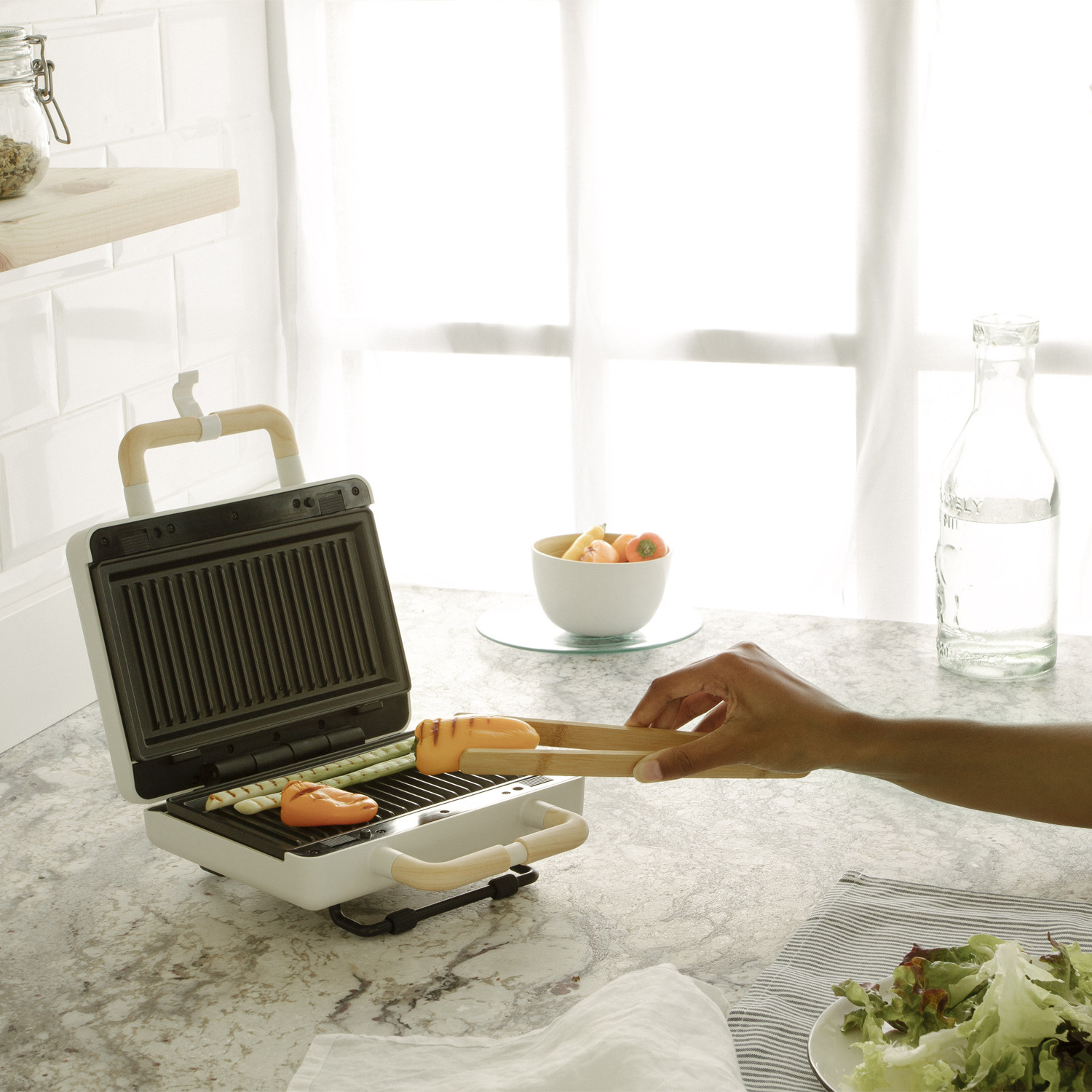 STONE 3 IN 1 STUDIO Sanduicheira Grill e máquina de waffles com placas intercambiáveis