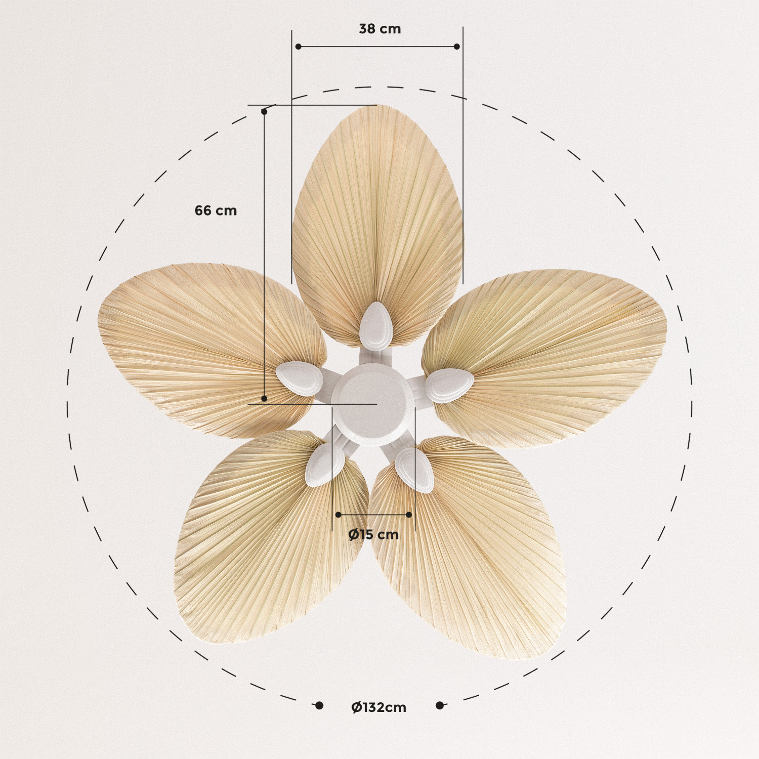 WINDLIGHT PALM DC - 40W DC Ultrasilent ceiling fan - Create Ikohs