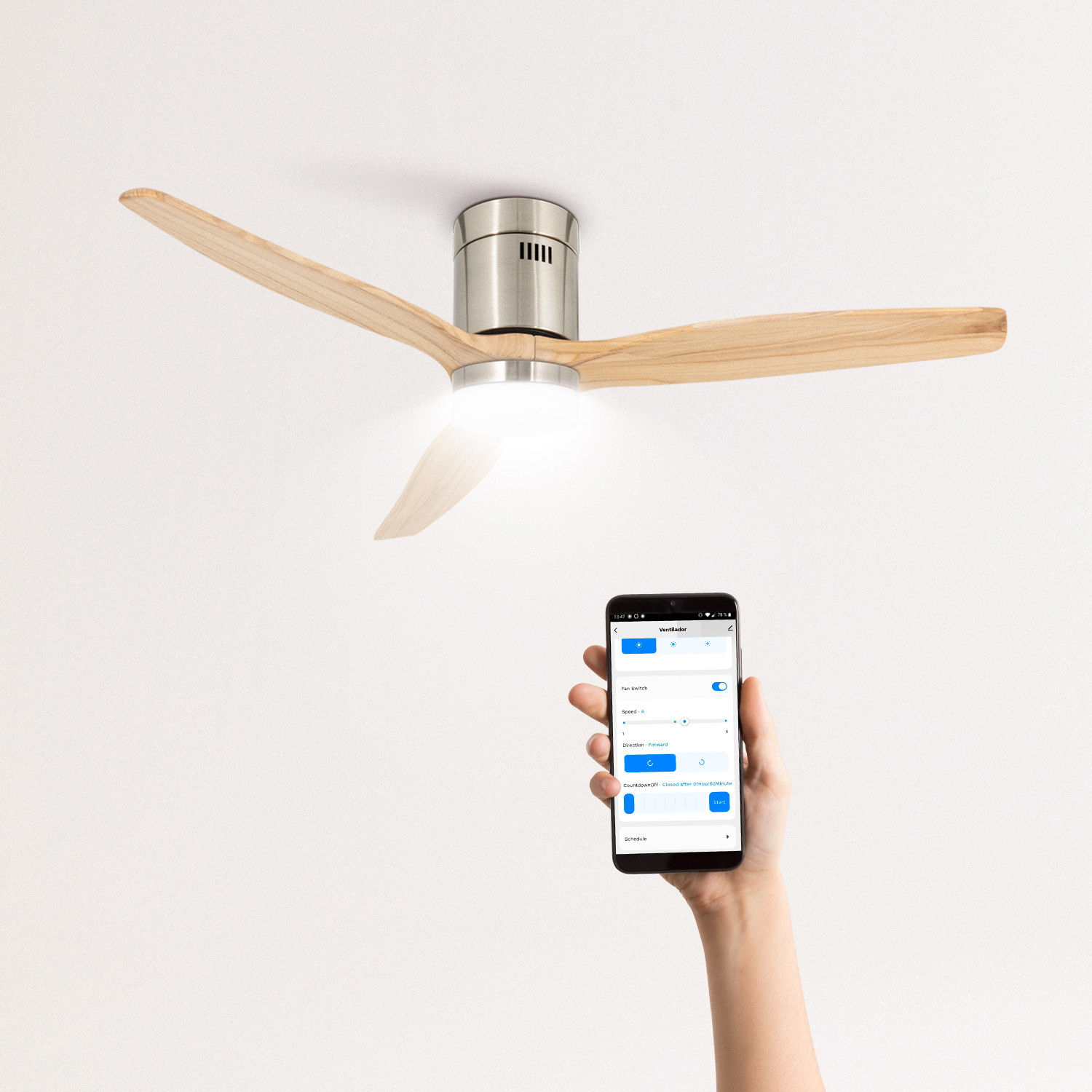 Windcalm Dc Stylance Nickel Ceiling Fan Create Ikohs - Ceiling Fans With Lights Uk Windcalm Dc Stylance Nickel Ceiling Fan Create Ikohs - Ceiling Fans With Lights Uk
