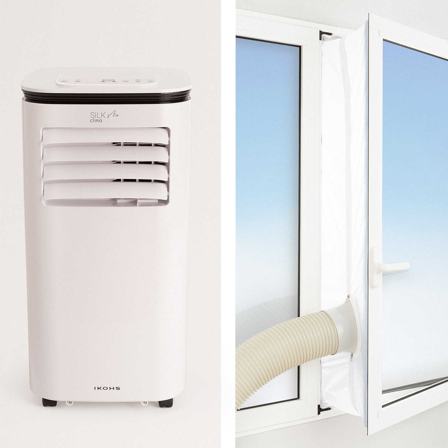 PACK SILKAIR CLIMA 3in1 Portable Air Conditioner + EXTRACTION AND INSULATION KIT for casement